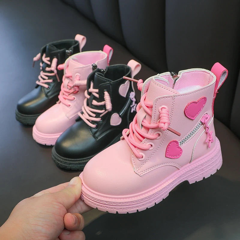 Pinky Hearts High-Cut Boots
