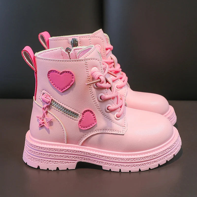 Pinky Hearts High-Cut Boots