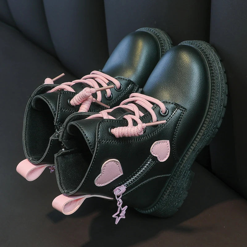Pinky Hearts High-Cut Boots