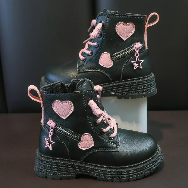 Pinky Hearts High-Cut Boots