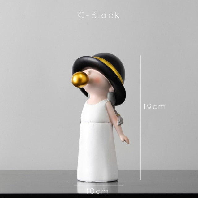 Bubble-blowing Kids Statue