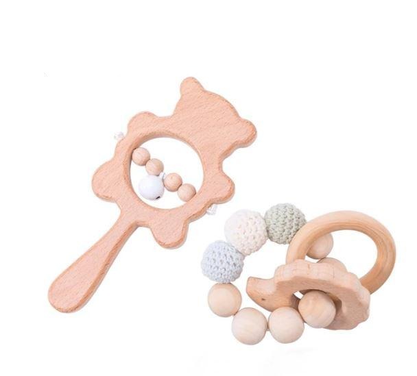 Wooden Teether 2pc set