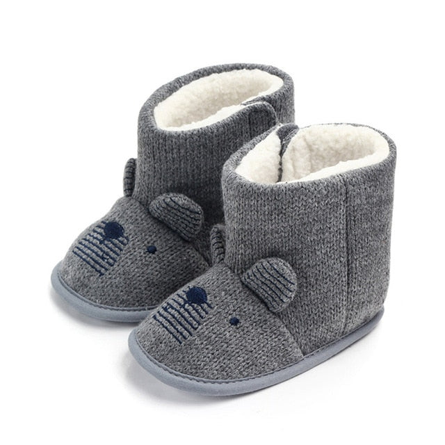Baby Bear Knitted Boots