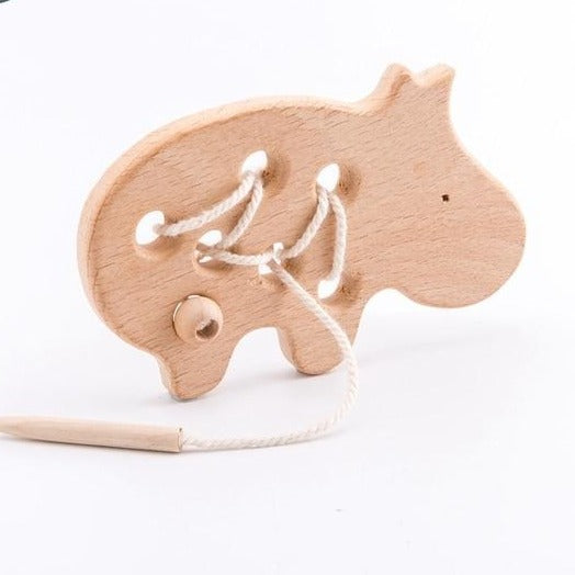 Wooden Creature Threading Toy