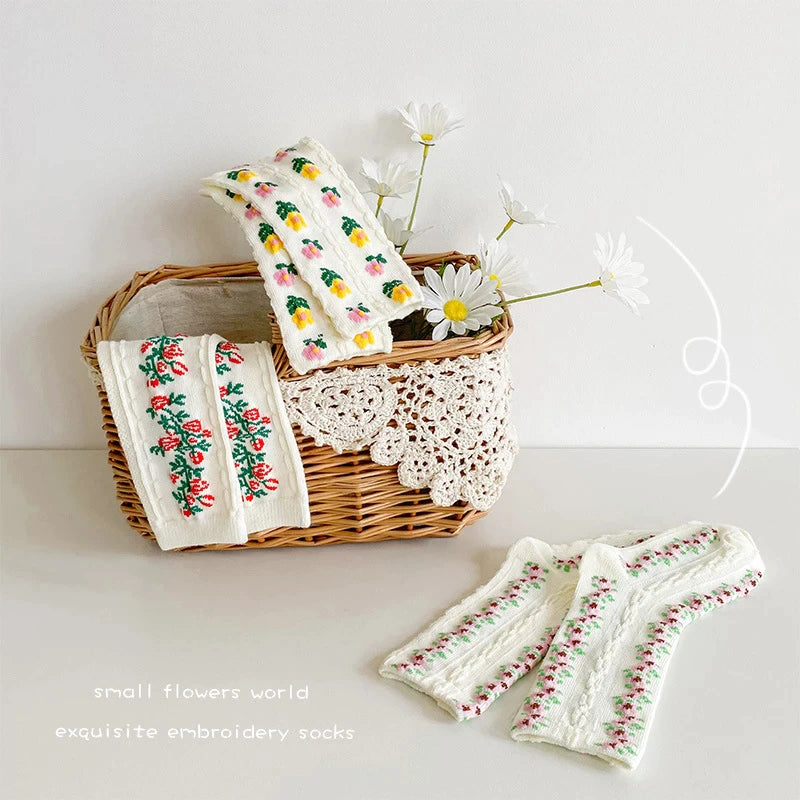 Floral Plaid Stockings