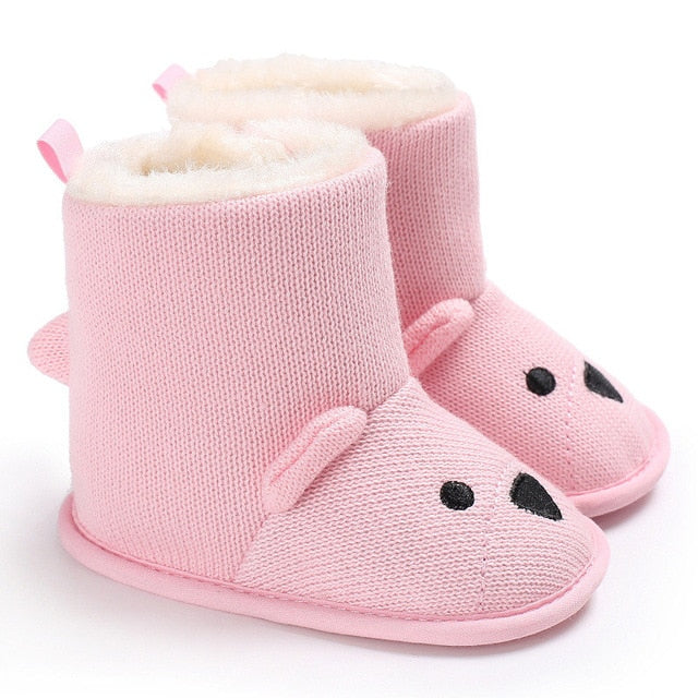 Baby Bear Knitted Boots