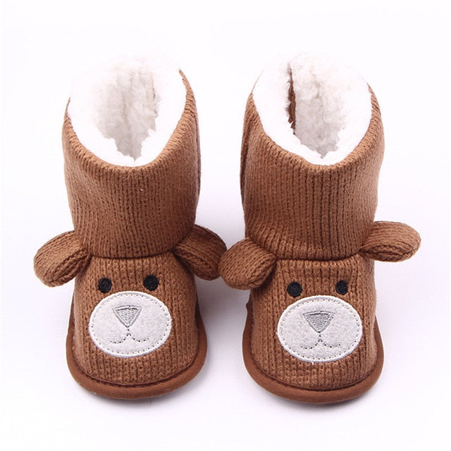 Baby Bear Knitted Boots