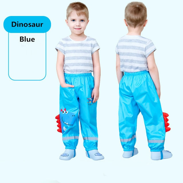 Cartoon Dino Rain Pants