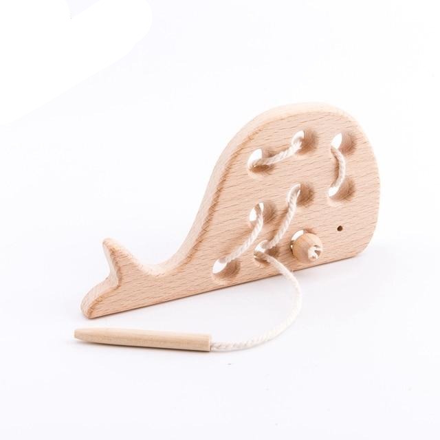 Wooden Creature Threading Toy