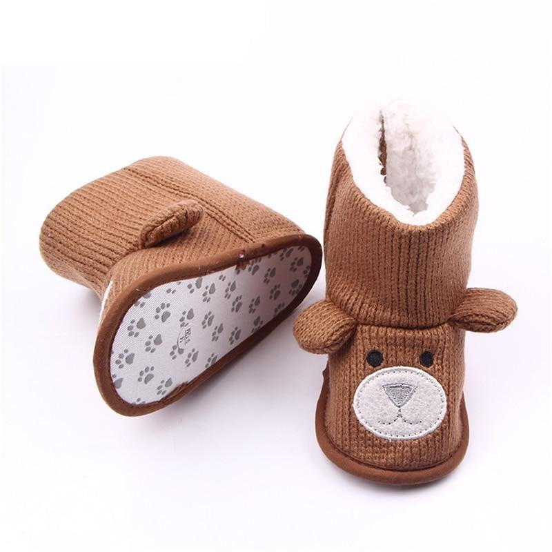 Baby Bear Knitted Boots