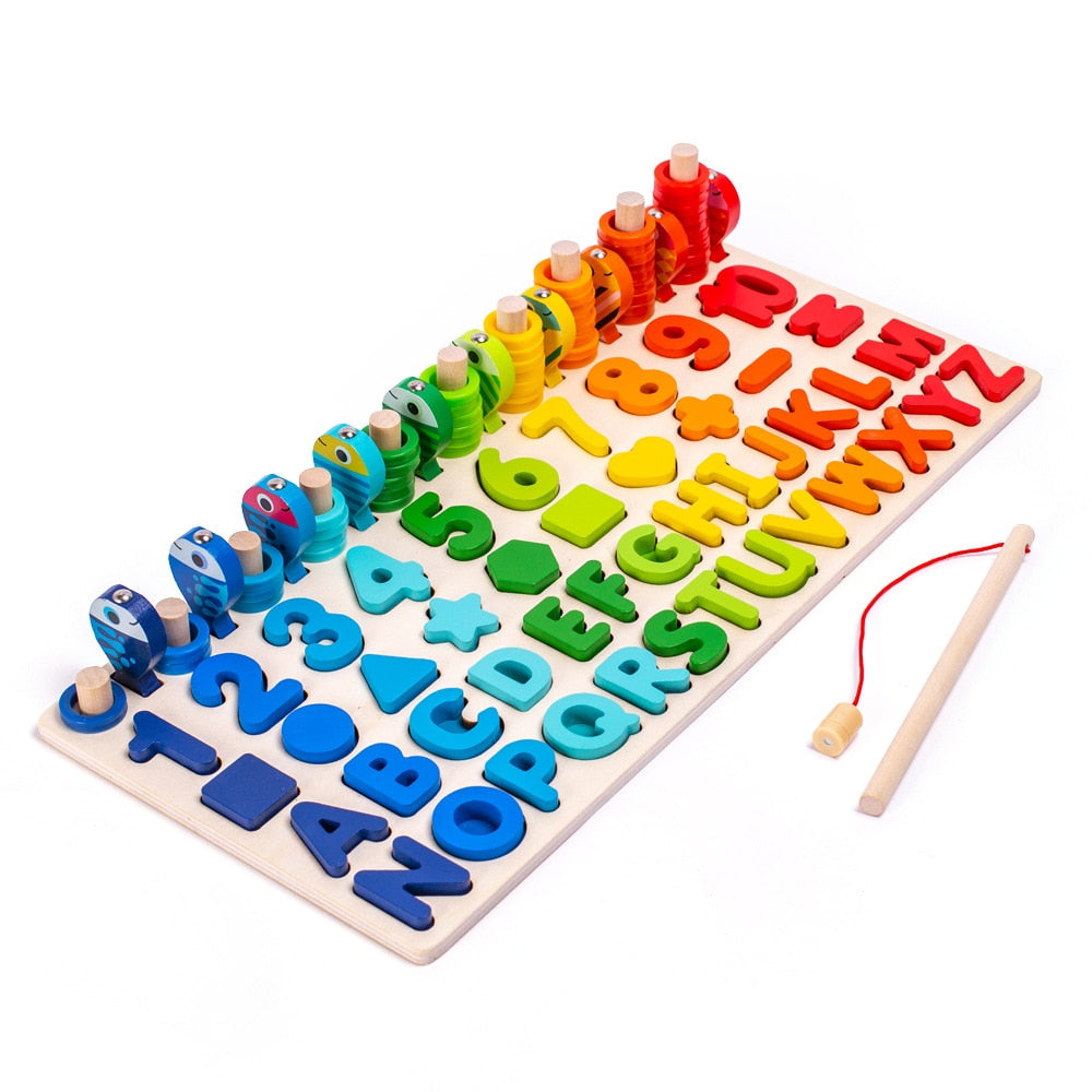Wooden Montessori Rainbow Spellboard