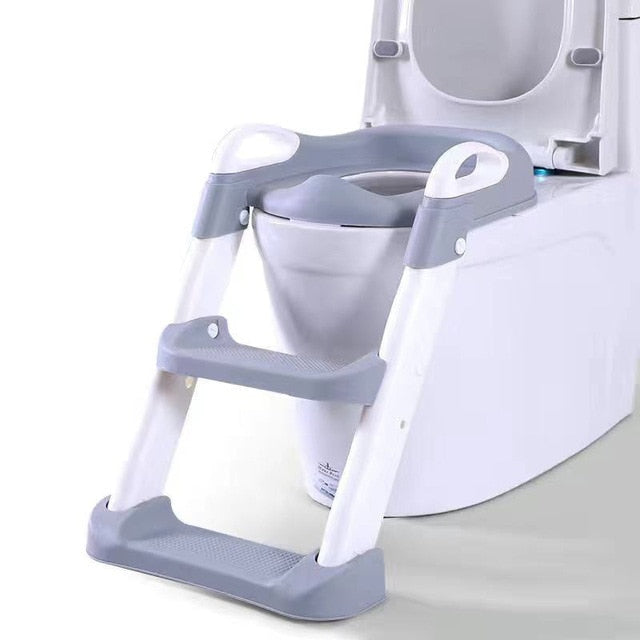 Kid Toilet Seat With Adjustable Ladder