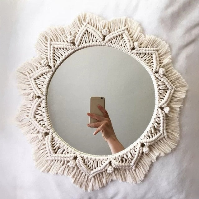 Ava Macrame Mirror