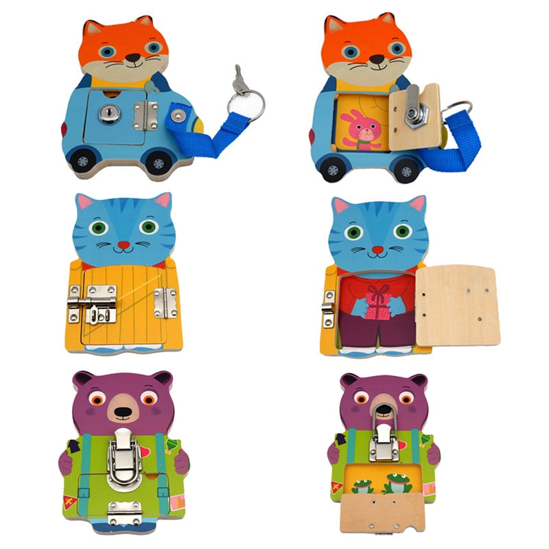 Montessori Animal Lock Toy