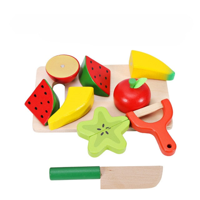 Magnetic Wooden Fruits/Vegetables Cutting Toy Set