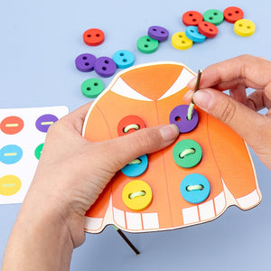 Montessori Colored Button Jacket Game