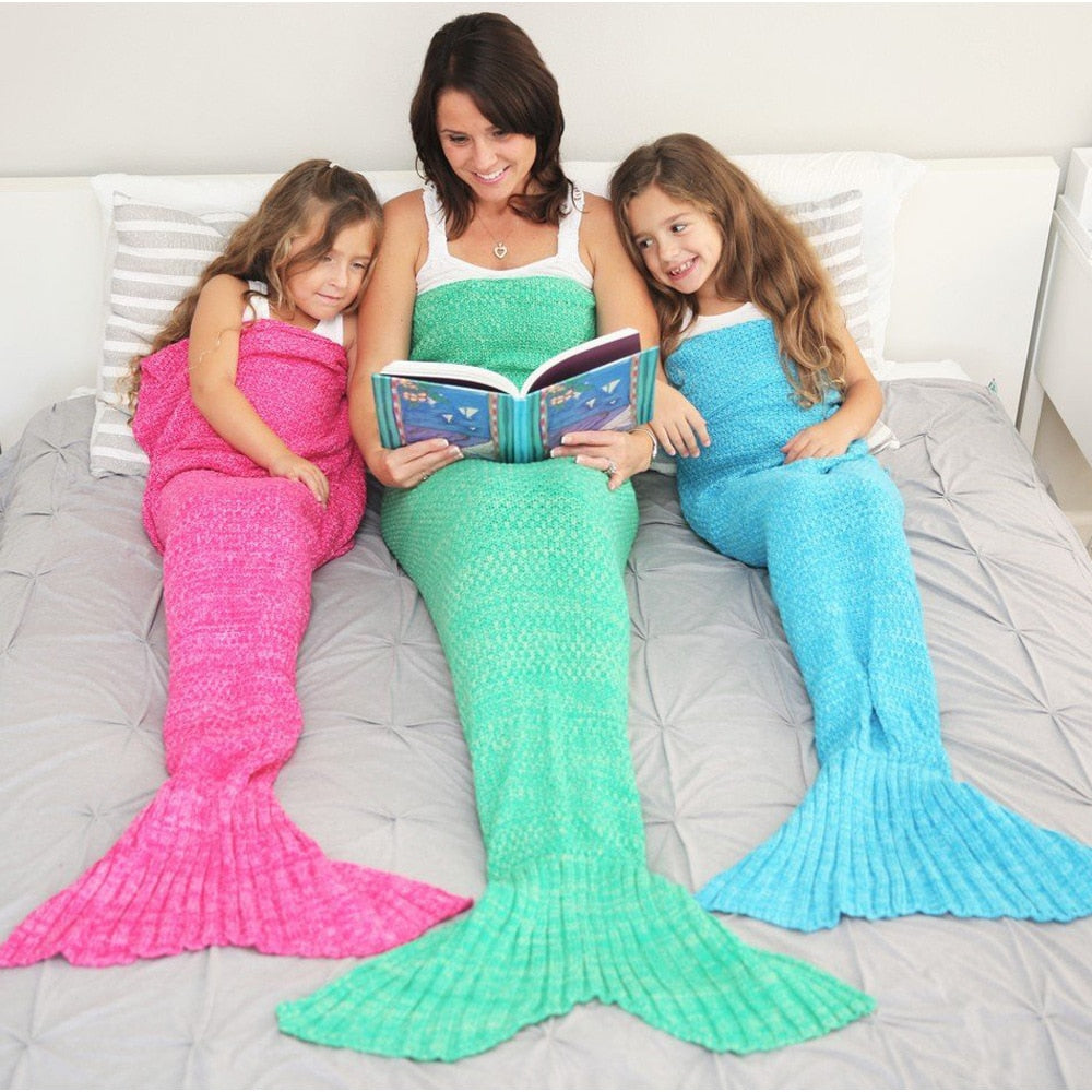 Knitted Mermaid Blanket