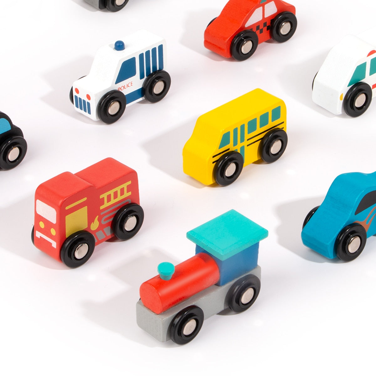 Wooden Cars with Shelf