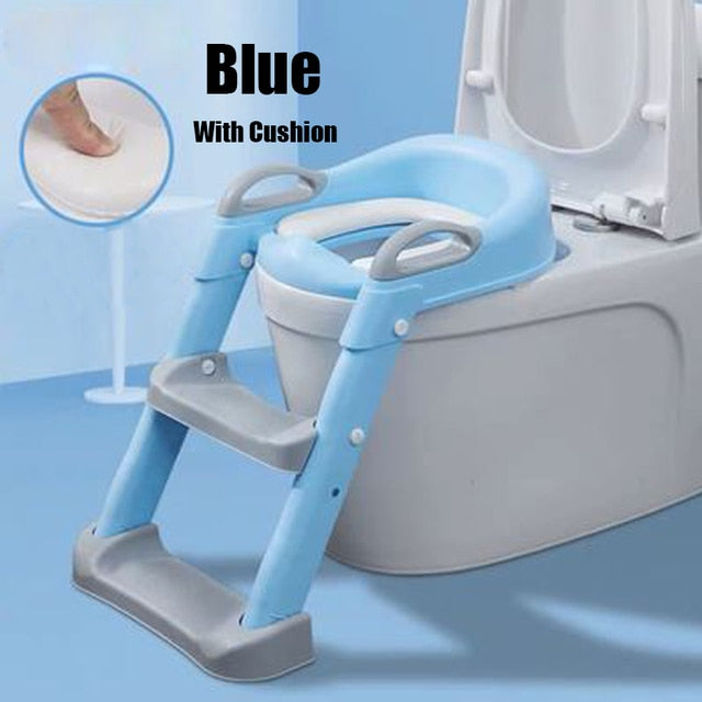 Kid Toilet Seat With Adjustable Ladder
