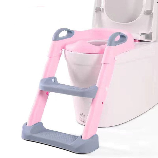 Kid Toilet Seat With Adjustable Ladder