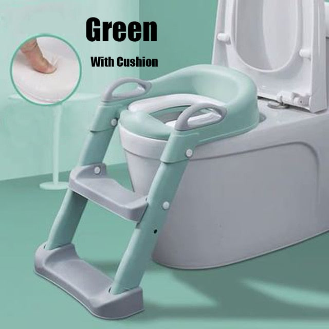 Kid Toilet Seat With Adjustable Ladder