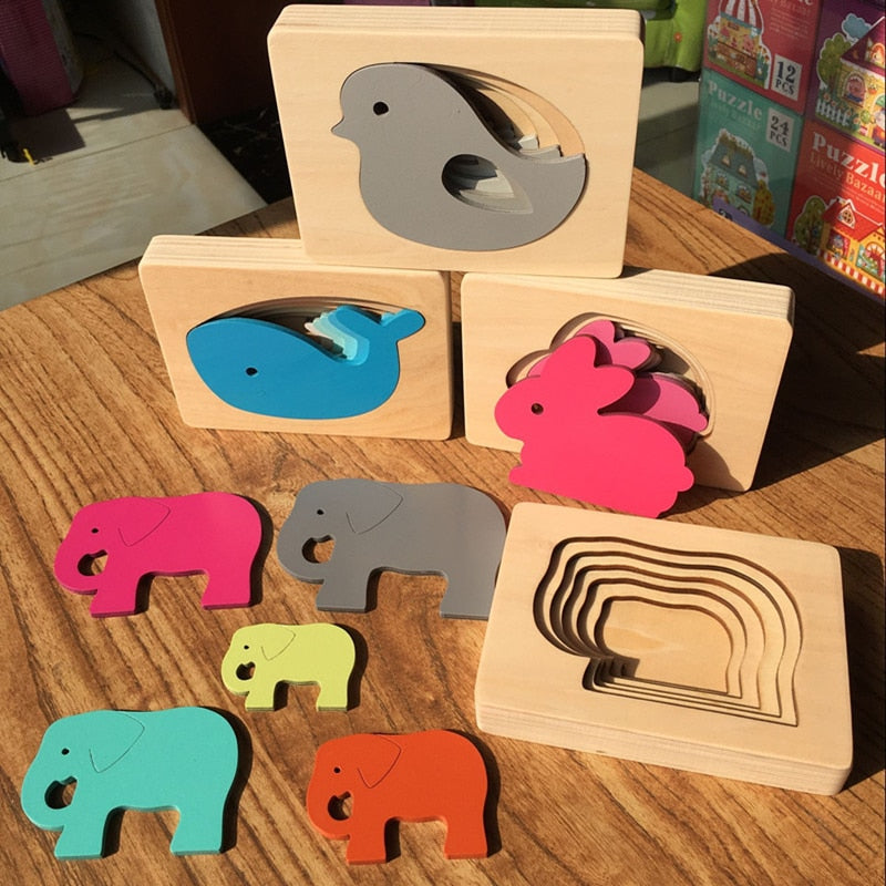 Wooden Animal 3D Puzzle