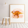 Watercolor Dinosaur Wall Art Print