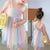 Rainbow Mesh Tutu Dress