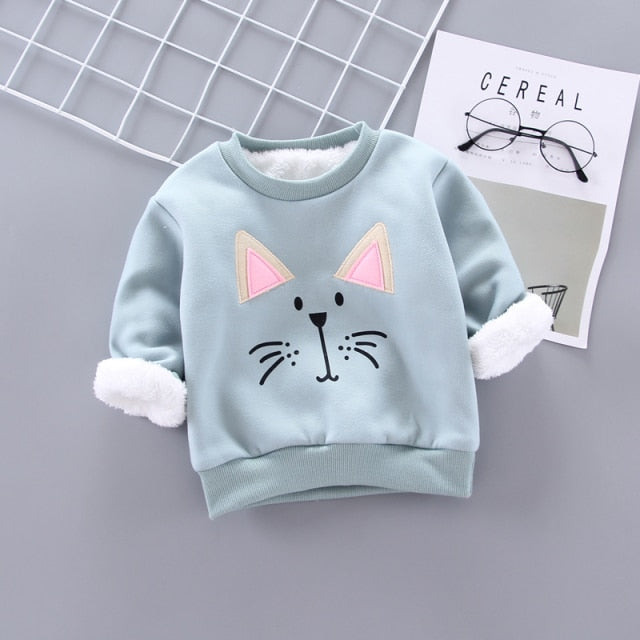 Petite Kitty Fleece Pullover