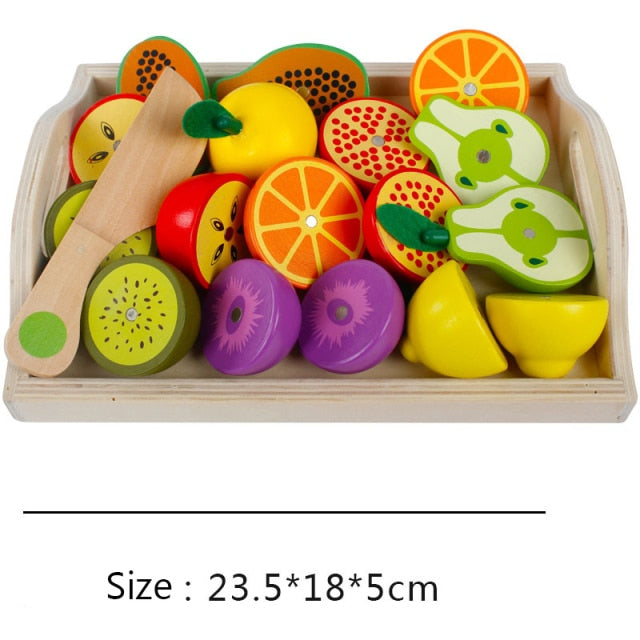 Magnetic Wooden Fruits/Vegetables Cutting Toy Set