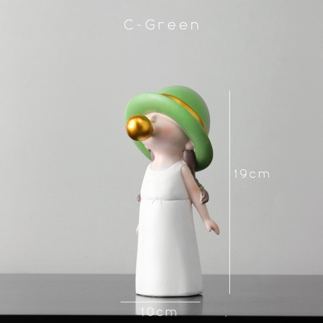 Bubble-blowing Kids Statue