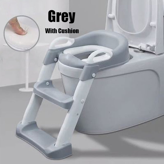 Kid Toilet Seat With Adjustable Ladder