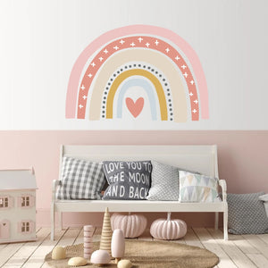 Hearts Rainbow Decal