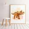 Watercolor Dinosaur Wall Art Print