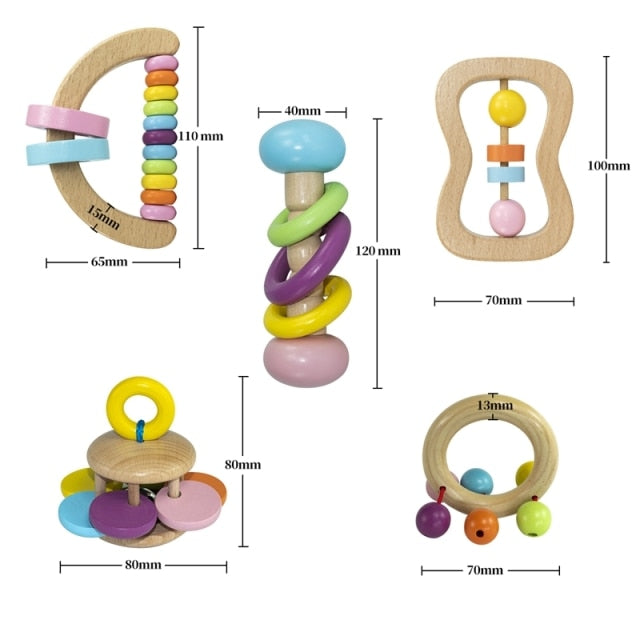 Montessori Baby Rattle Set
