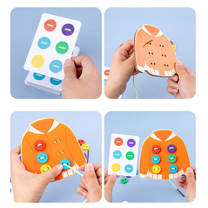 Montessori Colored Button Jacket Game