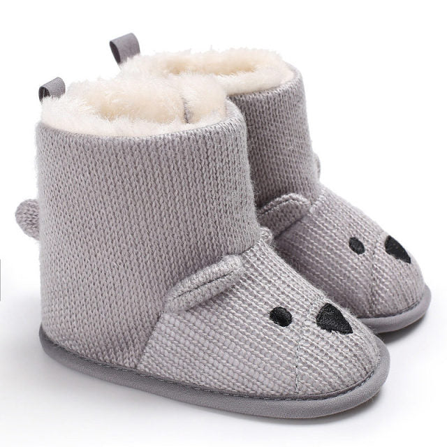 Baby Bear Knitted Boots