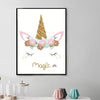 Pink &amp; Gold Unicorn Canvas Print