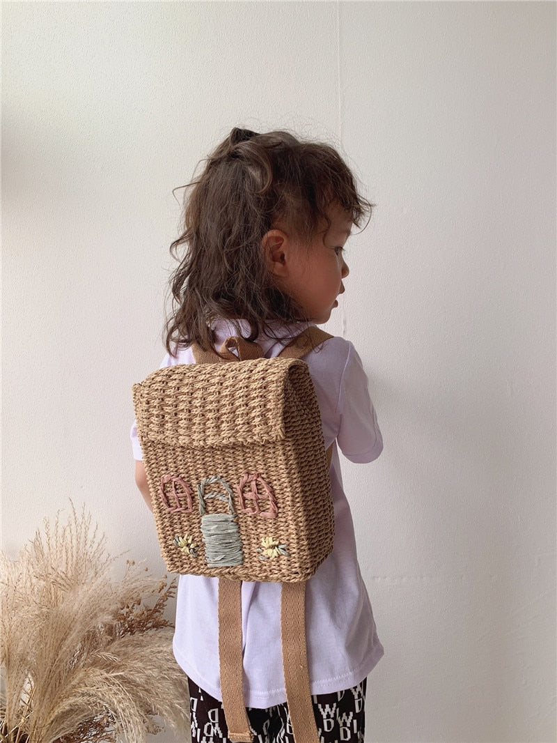Little Hut Woven Backpack
