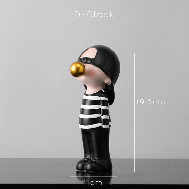 Bubble-blowing Kids Statue