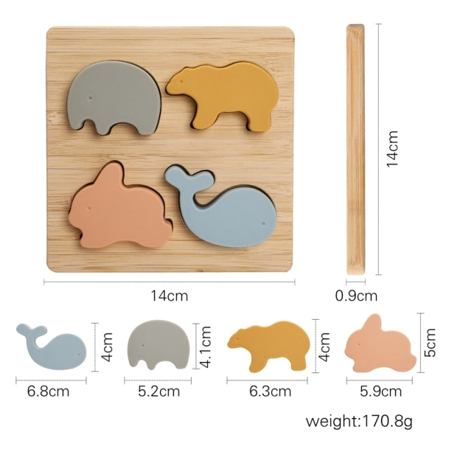 Silicone Animal Teether Puzzle