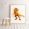 Watercolor Dinosaur Wall Art Print