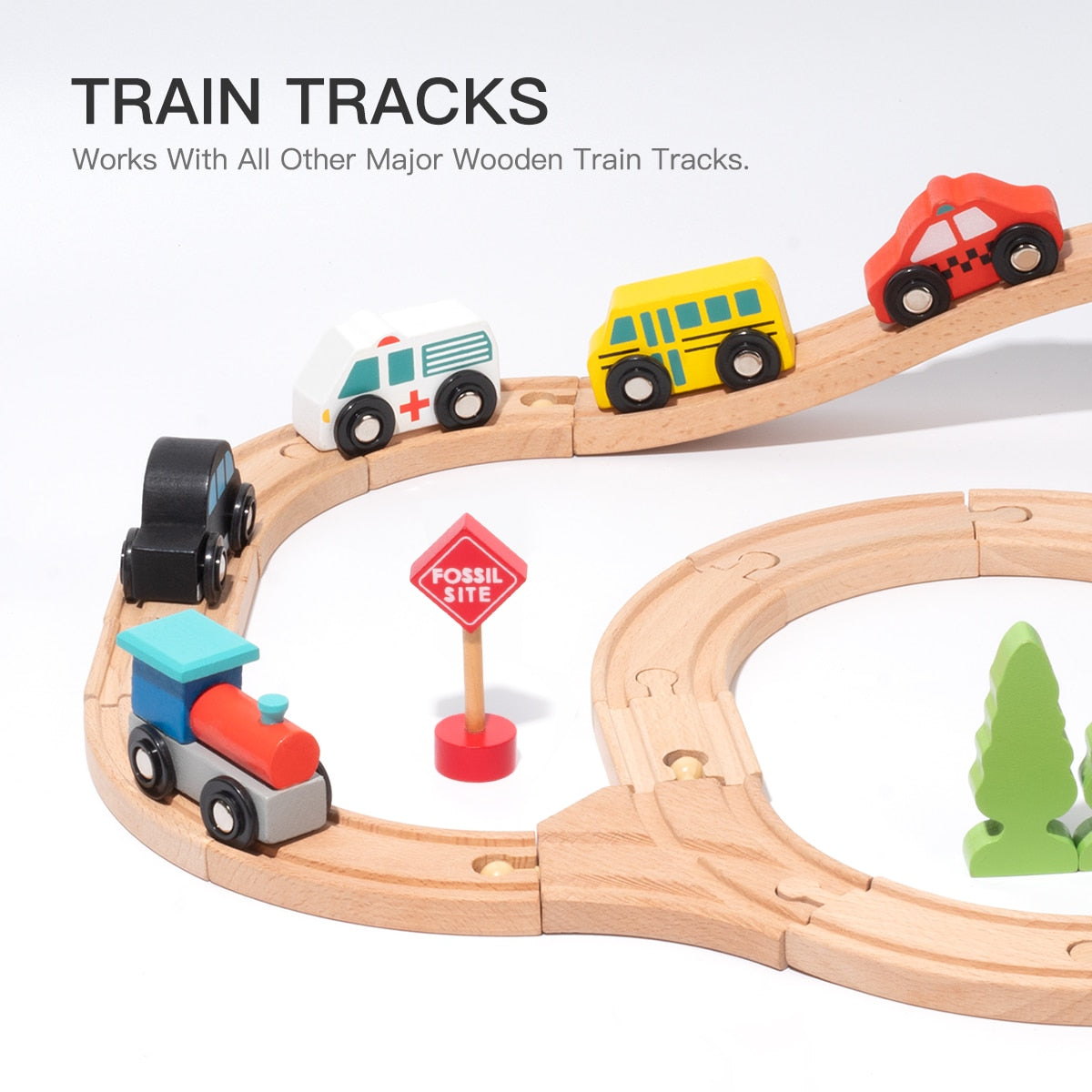 Wooden Cars with Shelf