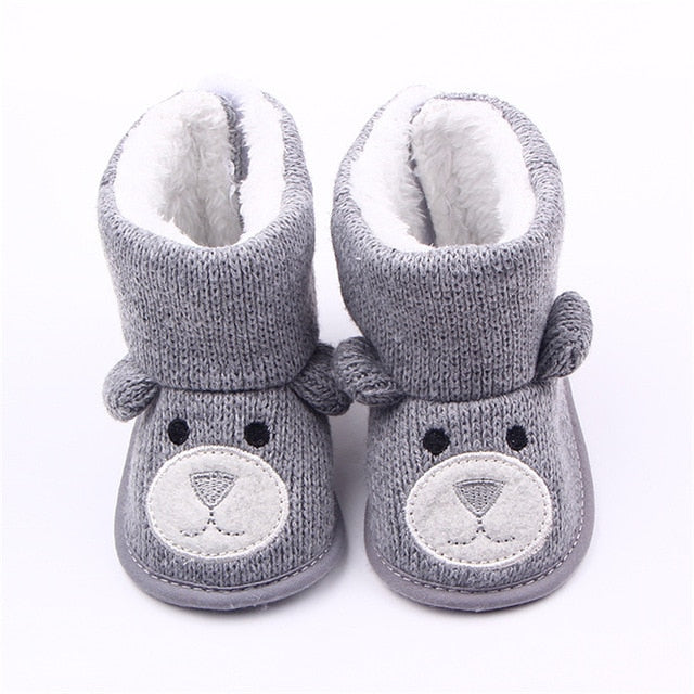 Baby Bear Knitted Boots