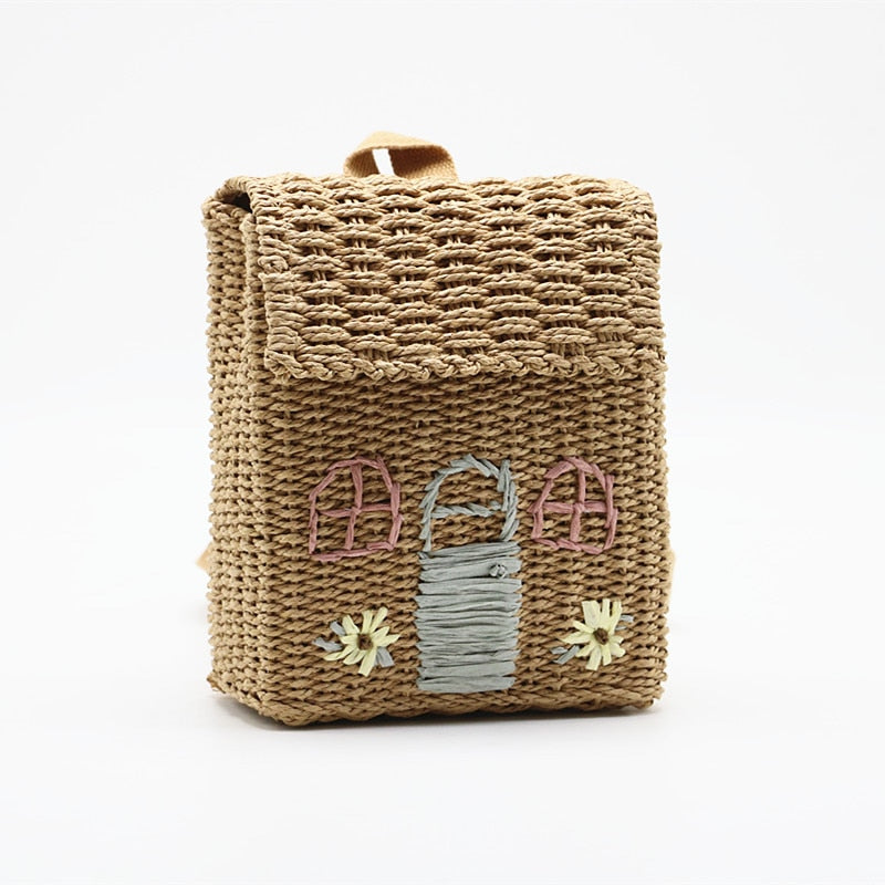 Little Hut Woven Backpack
