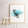 Watercolor Dinosaur Wall Art Print