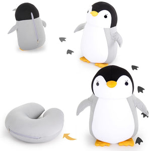 Reversible Penguin Travel Pillow