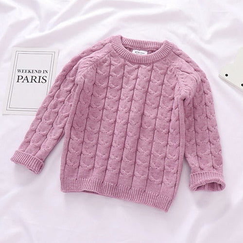 Knitted Cotton Pullover &amp; Pants Set