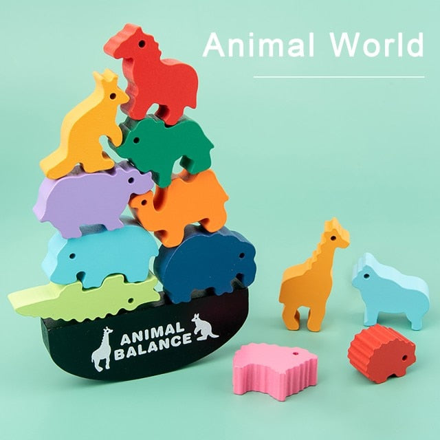 Wooden Stacking Animals