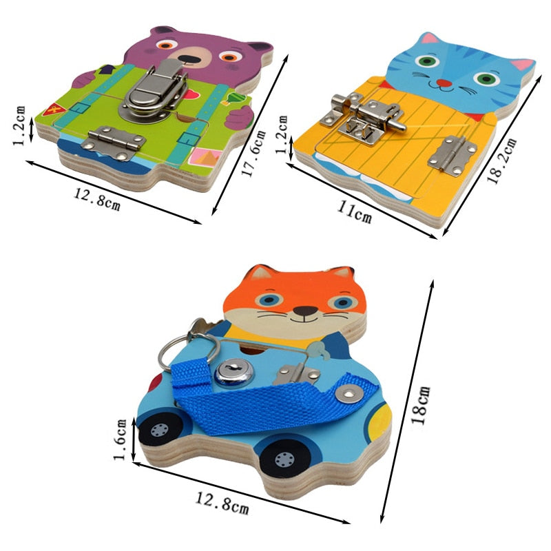 Montessori Animal Lock Toy